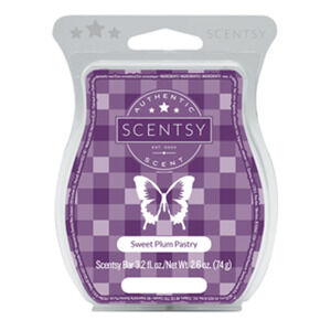 Scentsy Sweet Plum Pastry Wax Bar 3.2 oz Retired Bakery Wax Melt New